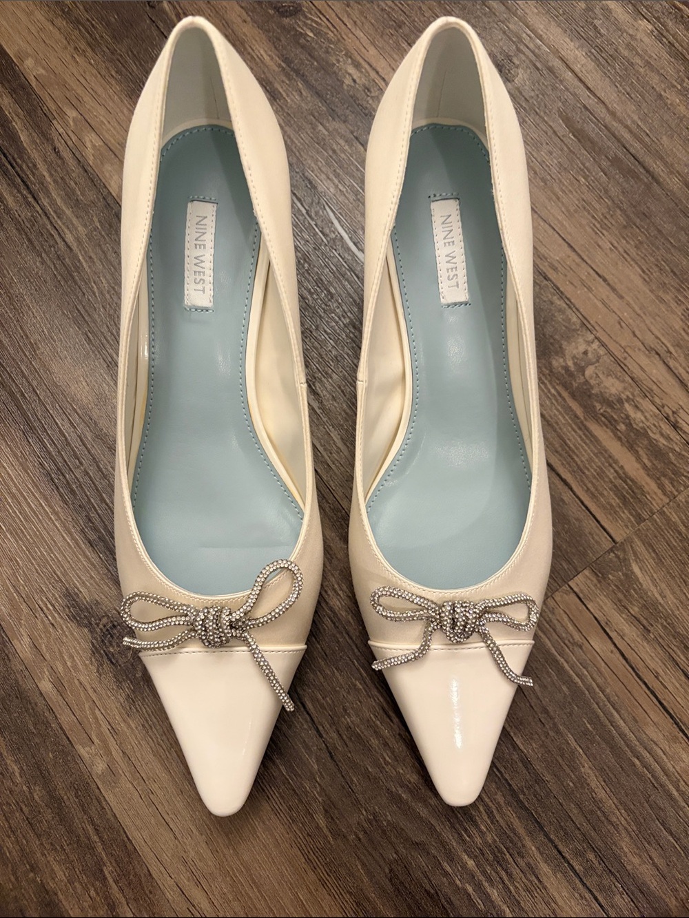 Ivory Pointed Toe Heels